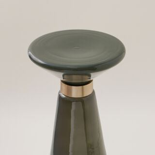 هومز طاولة جانبية زجاجية باللون الأخضر 27*56سم