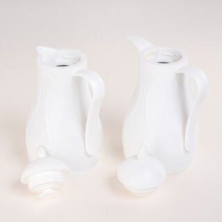 Dallaty white plastic flask 1L 2 pcs