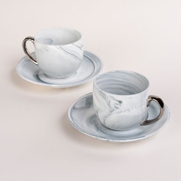 La Mesa Marble With Silver Coffee Set 12 Pieces  image number 1