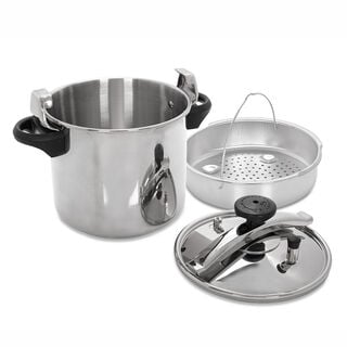 Silampos Stainless Steel Pressure Cooker W/ Alum Basket V:10 L