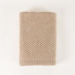 Boutique Blanche Loft 100% Cotton Knitted Throw Natural 130*180cm image number 0