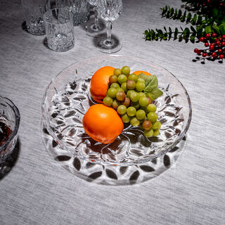 Rcr Laurus Crystal Platter Centerpiece