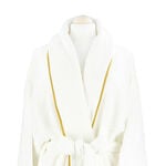 100% cotton bathrobe with gold sateen piping size L/XL image number 4