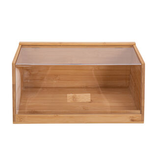 Alberto Bamboo Bread Bin W/Acrylic Lid L:35Xw:21.5X15.3Cm