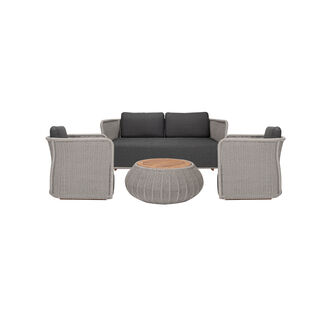Homez Outdoor Garden Seating 4Pcs, Dark Gray