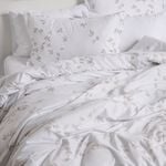 كوتاج طقم لحاف كينج 6 قطع مايكروفايبر أبيض image number 1