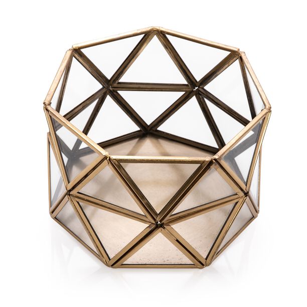 Brass And Glass Decorative Piece Gold  image number 1