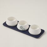 Dallaty white porcelain nut bowls with tray set 4 pcs image number 0