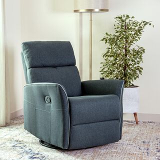 Parma manual recliner/rocking chair, dark grey