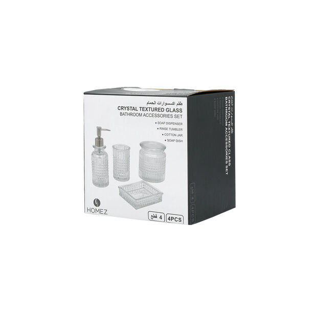 Homez crystal 4 pcs bath set image number 1