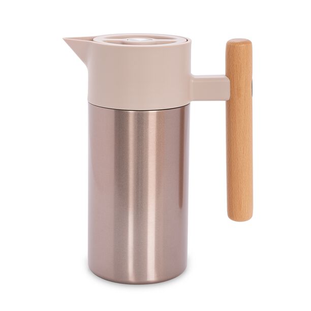 دلة ستيل حافظة للحرارة لون زهري 1.2 لتر image number 1