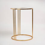 Side Table Set Of 2 Gold With Mirror Top Big image number 2