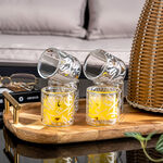 Dallaty silver glass Saudi coffee cups set 6 pcs image number 4