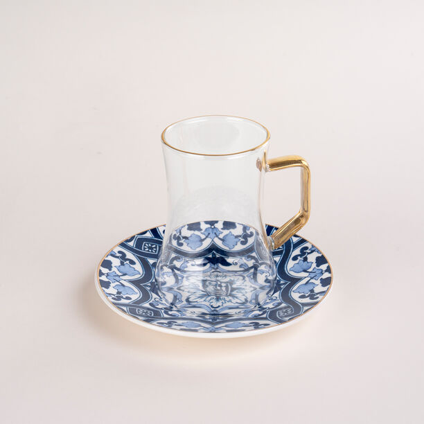 Dallaty blue porcelain tea and coffe cups set 18 pcs image number 2