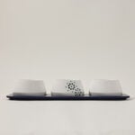 Dallaty white porcelain nut bowls with tray set 4 pcs image number 1