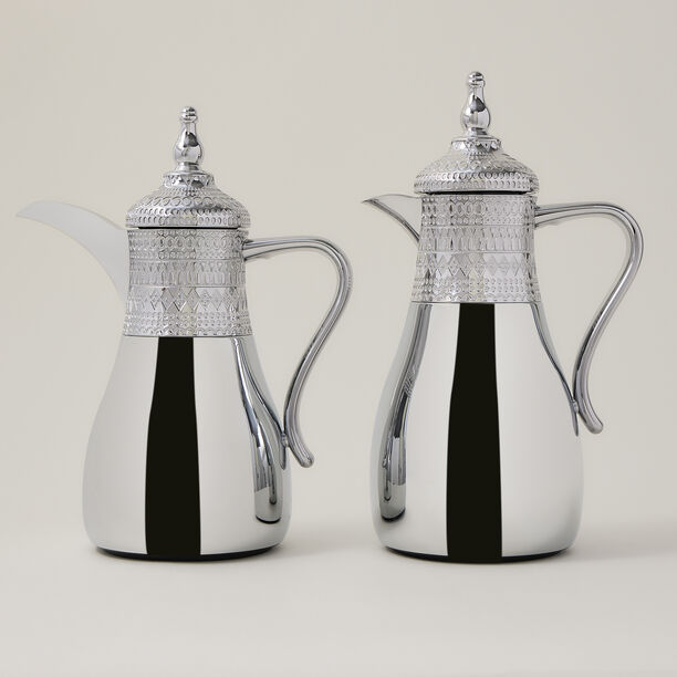 Dallaty jambiyah set of 2 silver steel vacuum flask image number 0