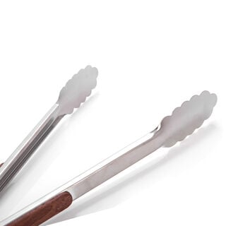 Alberto Steel Food Tong With Wooden Handle 