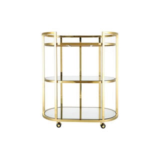 Trolley Ssteel Gold 3 Tier 75.5*43*90 cm