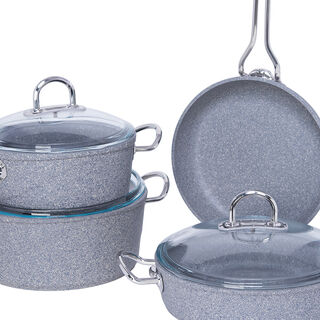 Granit Firin 7 Pcs Cookware Set With Stainless Steel Handle