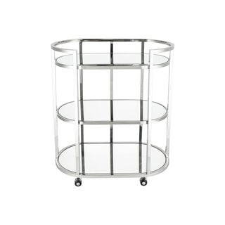 Trolley Ssteel Silver 3 Tier 75.5*43*90 cm