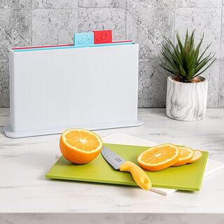 Alberto 4 pieces cutting board with blue holder 30*20 cm