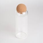 Alberto glass storage jar set with cork lid 3 pcs image number 2