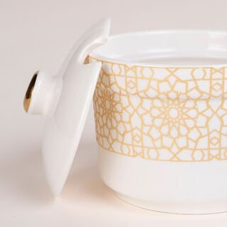 Zukhroof 28 Pieces Porcelain Tea And Coffee Set Othmani Yellow 