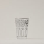 Moroccan Transparent Tea Glass Silver Plating Vol:6Oz image number 2