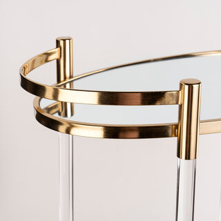 Acrylic Oval Serving Trolley