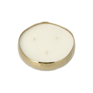 Candle Tray Hammered Gold