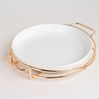 11" Round Plate With Stand