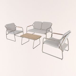 Homez outdoor 4pcs sofa set, matte beige