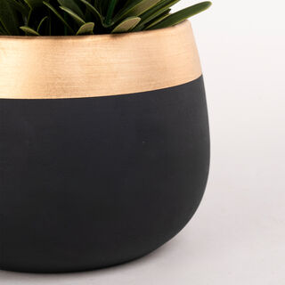 Artificial Plant Succulent In Cement Pot Green