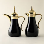 Dallaty gold and black steel flask 1L + 700ml 2 pcs image number 0