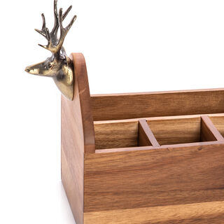 حامل ادوات مائدة خشبي 