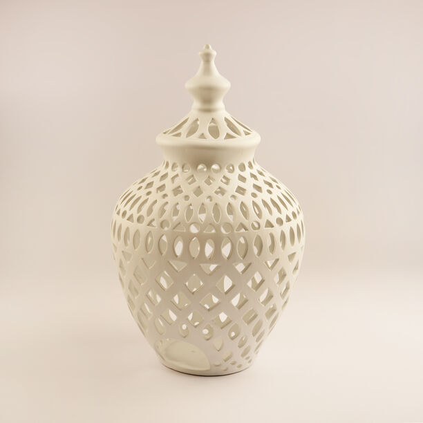 Lucerna Ceramic Ramadan Candle Holder, White 30*19.8*19.8Cm image number 0