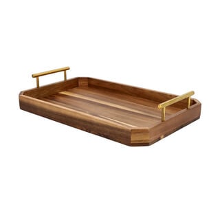 Acacia wood serving tray 49.5*31.8*9.1 cm