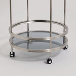 Homez metal two tier serving trolley 50*90cm, silver image number 2