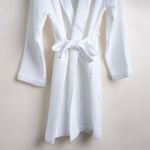 Ambra white cotton bathrobe S/M image number 1