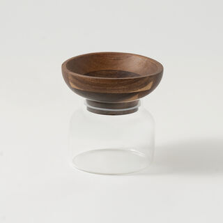 Dallaty glass nut bowl & glass jar set 2 pcs