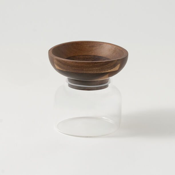 Dallaty glass nut bowl & glass jar set 2 pcs image number 0