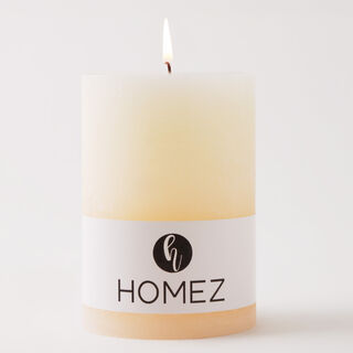 Pillar Candle Sense Rustic Ivory 
