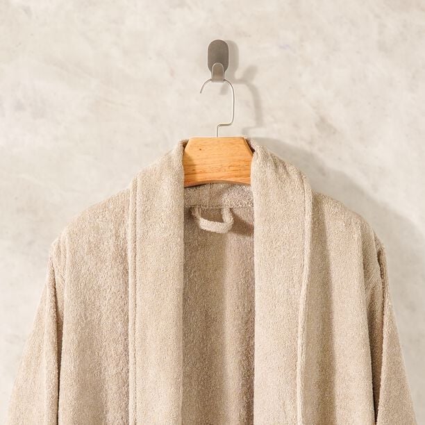 Ultra soft bathrobe, beige size L/XL image number 8