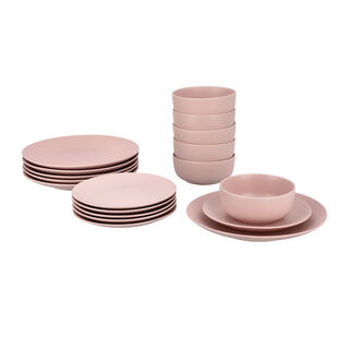 La Mesa pink stoneware 18 pc Dinner set