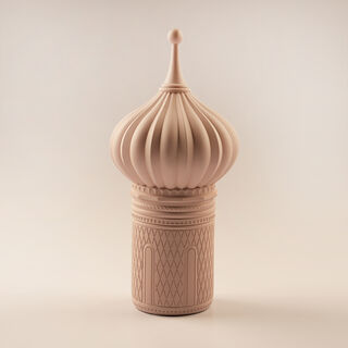 Homez Dome Shaped Ceramic Ramadan Decorative Piece, Pink 14.5*14.5*30Cm