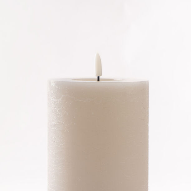 LED rustic candle in white 10*25cm image number 2