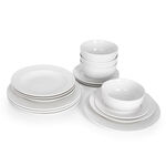 La Mesa 16 Pieces Dinner Set Embossed White image number 1