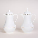 طقم دلّات بلاستك 1.0 لتر قطعتين لون أبيض image number 1