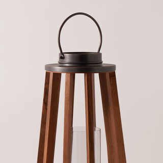 Homez wood and metal lantern 31*31*54cm