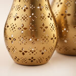 Lucerna Ramadan Lanterns Stainless Steel, Gold 20*20*34Cm image number 2